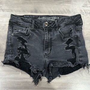 Black Denim American Eagle Shorts